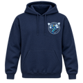 Navy FAME Strong pullover hoodie with Academy crest on the left chest